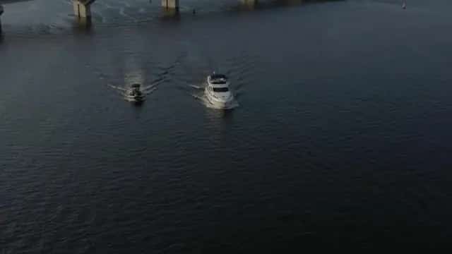 Luxury yacht on ocean waters